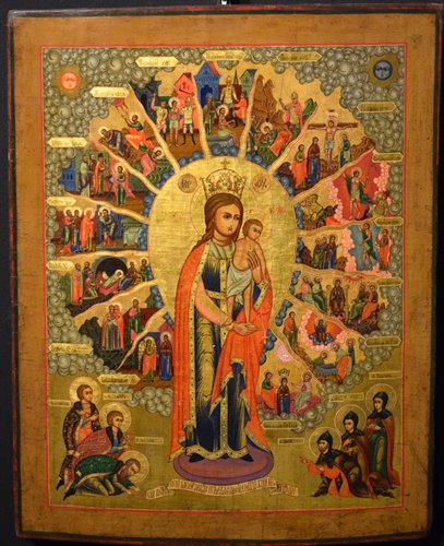 Vierge à l'Enfant et scènes des Évangiles